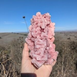 Pink Halite Salt Crystal Cluster Handpicked Quality Trona, CA Mineral